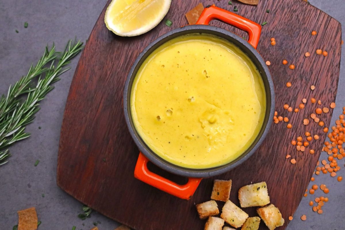 Adas bil Hamod — The legendary Lebanese sick-day soup: brown lentils slow-simmered with silky Swiss chard, then brightened