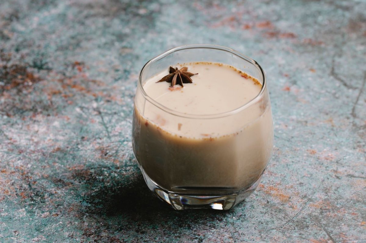 Haleeb bil Mastic — Warm whole milk gently scented with ground mastic (mastika) and a thread of rose water