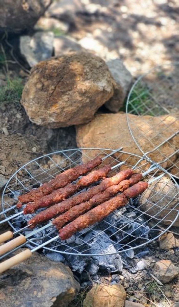 Kafta — Juicy ground lamb and beef skewers perfumed with parsley, onion, and seven spice