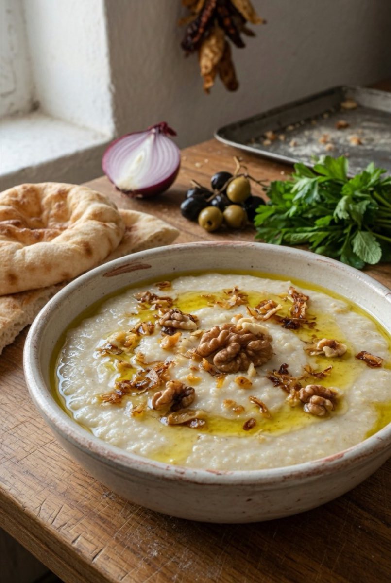Winter Kishk Porridge — A thick, sour, deeply nourishing porridge made from kishk