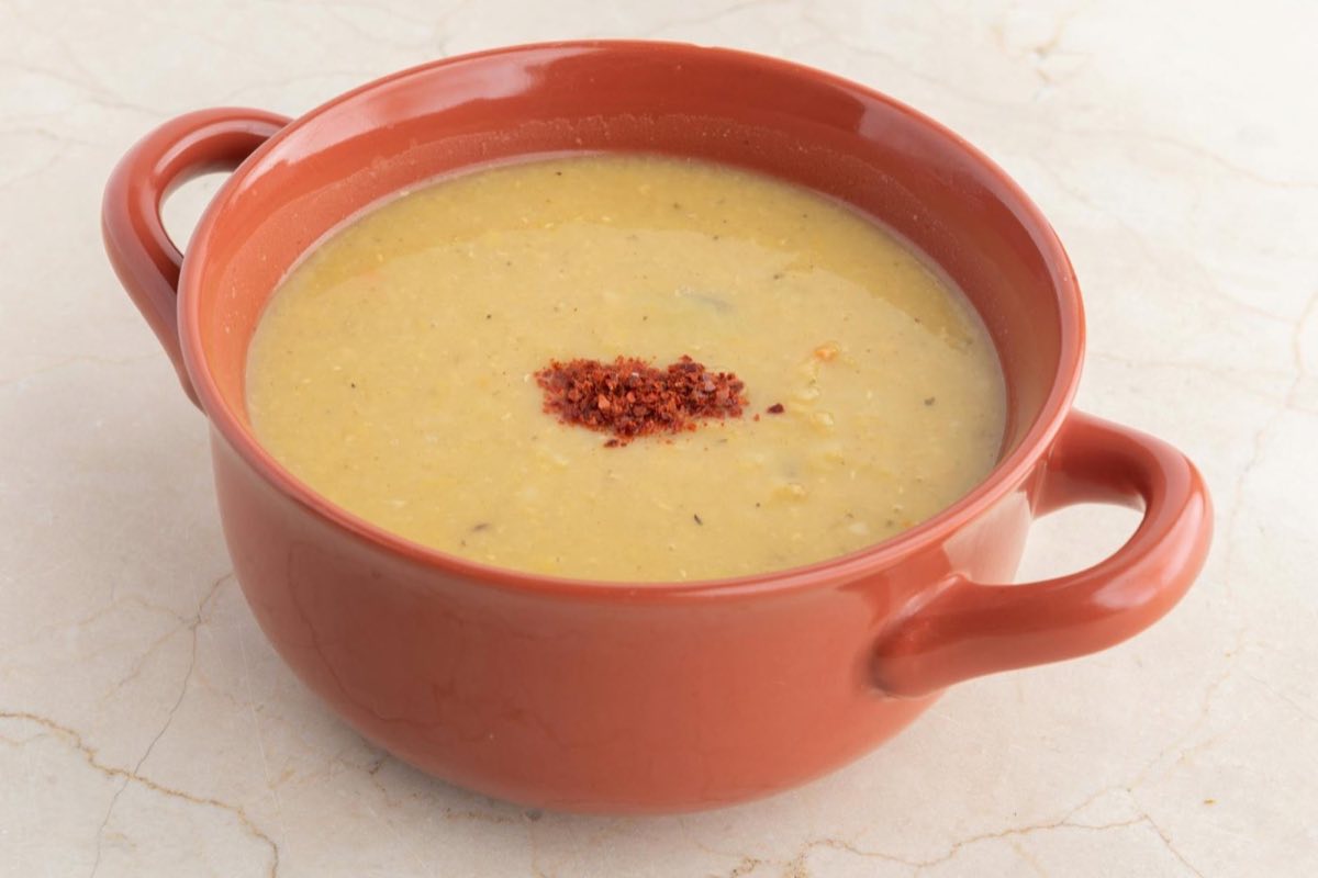 Kishk Soup — Mountain survival food in a bowl: fermented dried yogurt and cracked wheat (kishk) dissolved into a thick