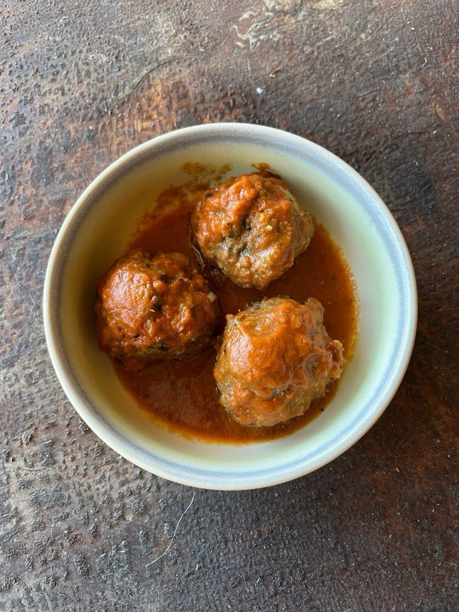 Ras Asfour — Tiny Bekaa Meatballs in Tomato Sauce — Tiny lamb meatballs